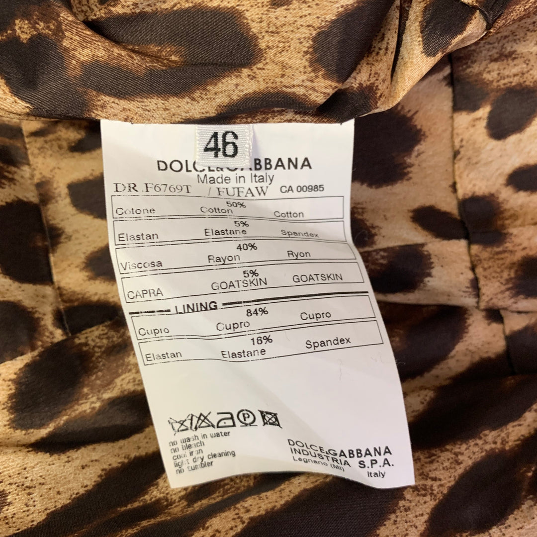 DOLCE & GABBANA Size M Tan Sheath Knee-Length Dress