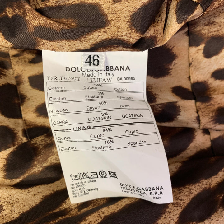 DOLCE & GABBANA Size M Tan Sheath Knee-Length Dress