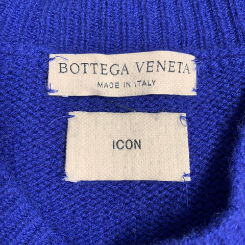 BOTTEGA VENETA Size 12 Blue Cashmere Blend Crew Neck Sweater