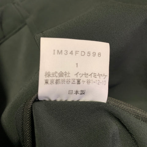 ISSEY MIYAKE Size S Green Single Breasted Blazer