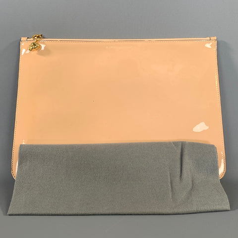 ALEXANDER MCQUEEN SS2019  Beige Nude Patent Leather Pouch Bag