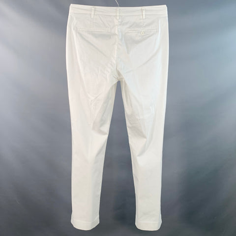 BONOBOS Size 32 White Cotton Blend Straight Zip Fly Casual Pants