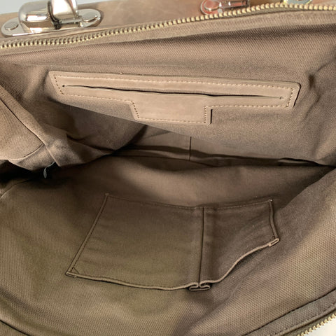 MARC by MARC JACOBS Grey Silver Leather Metal Briefcase