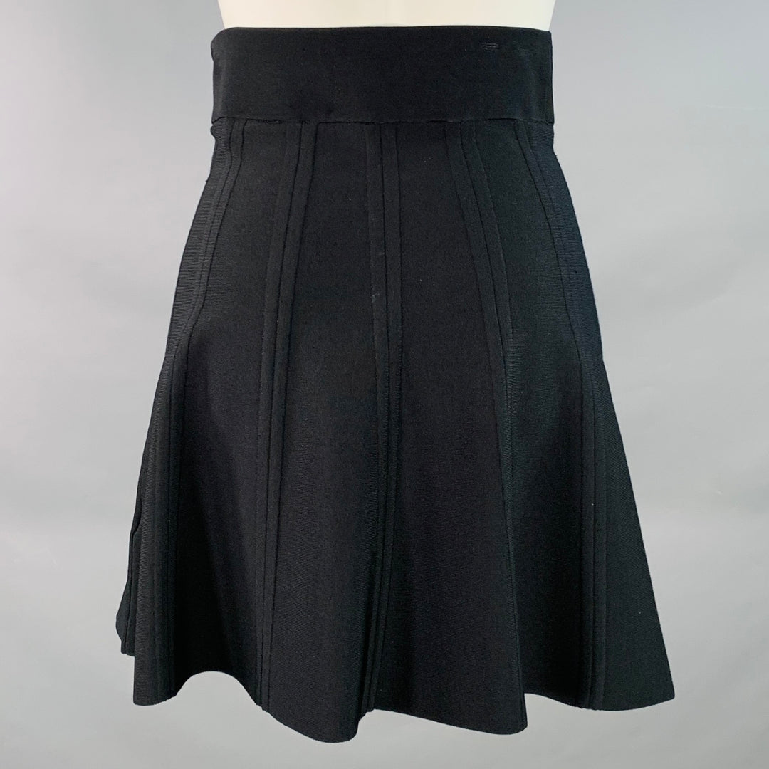 TED BAKER Size S Black Viscose Blend A-Line Above Knee Skirt