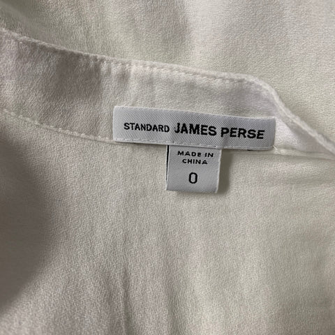 JAMES PERSE Size 0 White Cotton Tunic Dress Top