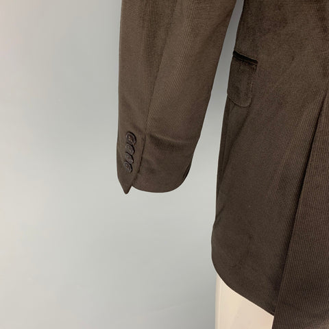 CALVIN KLEIN Taille 40 Manteau de sport à revers cranté en polyester marron