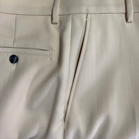 AMI by ALEXANDRE MATTIUSSI Size 34 Cream Twill Virgin Wool Straight Dress Pants