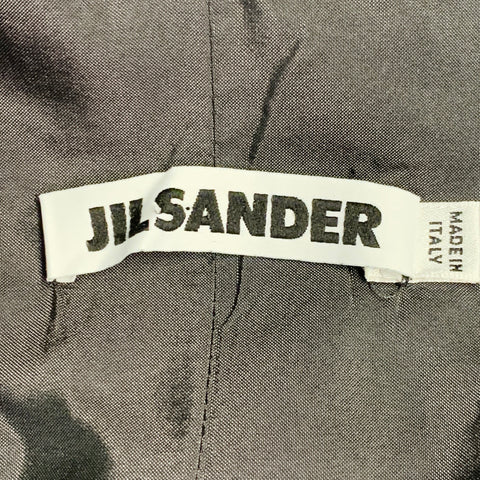 JIL SANDER Size 2 Purple Grey Polyester Silk Hidden Placket Jacket