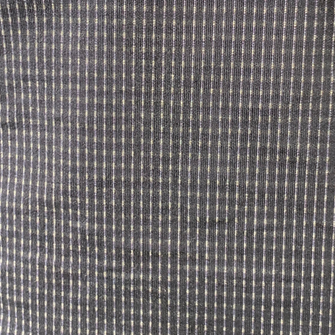 DRIES VAN NOTEN Size 40 Navy Grey Stripe Cotton Blend Notch Lapel Sport Coat