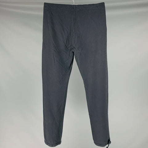 VISVIM -Pantalones deportivos DMGD- Talla S Pantalones casuales con cordón de algodón lavado negro