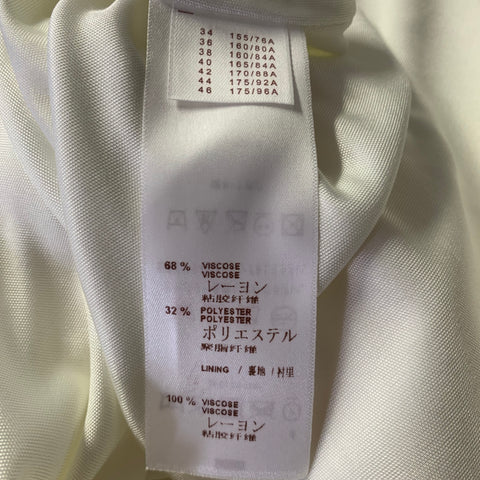 LOUIS VUITTON Size 2 White Yellow Viscose Polyester  Dress Top