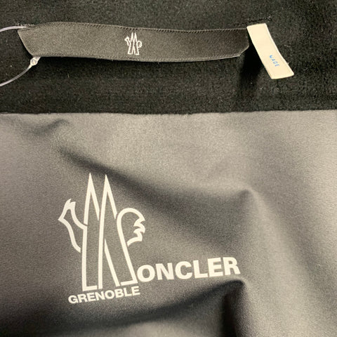 MONCLER Size XL Fuyens Black Polyamide Blend Zip Pockets Jacket