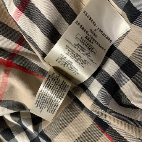 BURBERRY Size 0 Beige Cotton Double Breasted Coat
