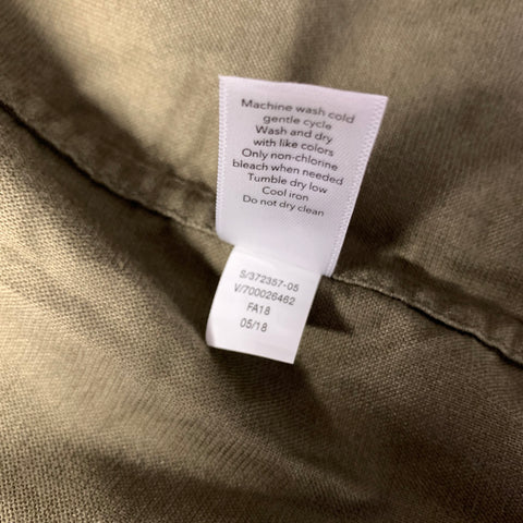 HILL CITY Size S Green Cotton Blend Button Down Long Sleeve Shirt
