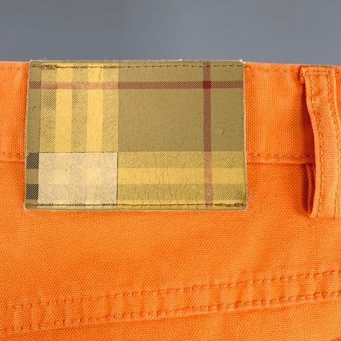BURBERRY LONDON Size 32 Orange Cotton 5 Pockets Casual Pants