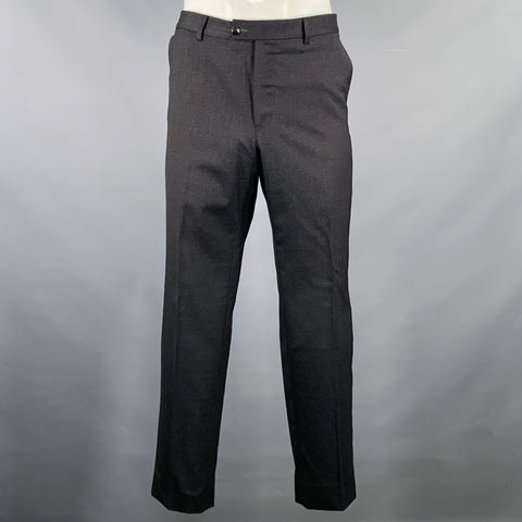 GUCCI Size 34 Charcoal Grey Wool Blend Zip Fly Dress Pants