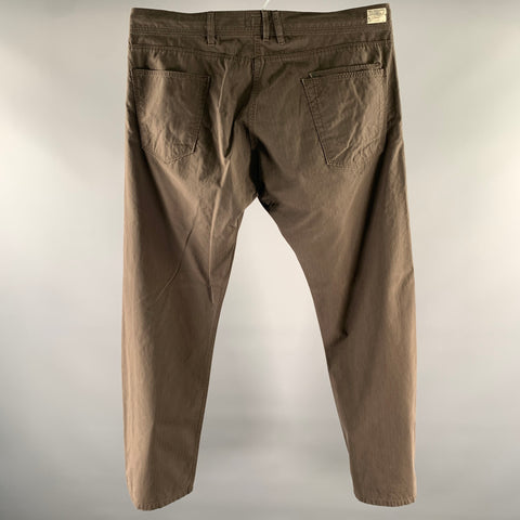 PAUL SMITH JEANS Size 38 Brown Blue Stripe Cotton Blend Casual Pants