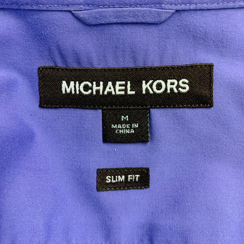 MICHAEL KORS Size M Purple Cotton 2 Pockets Long Sleeve Shirt