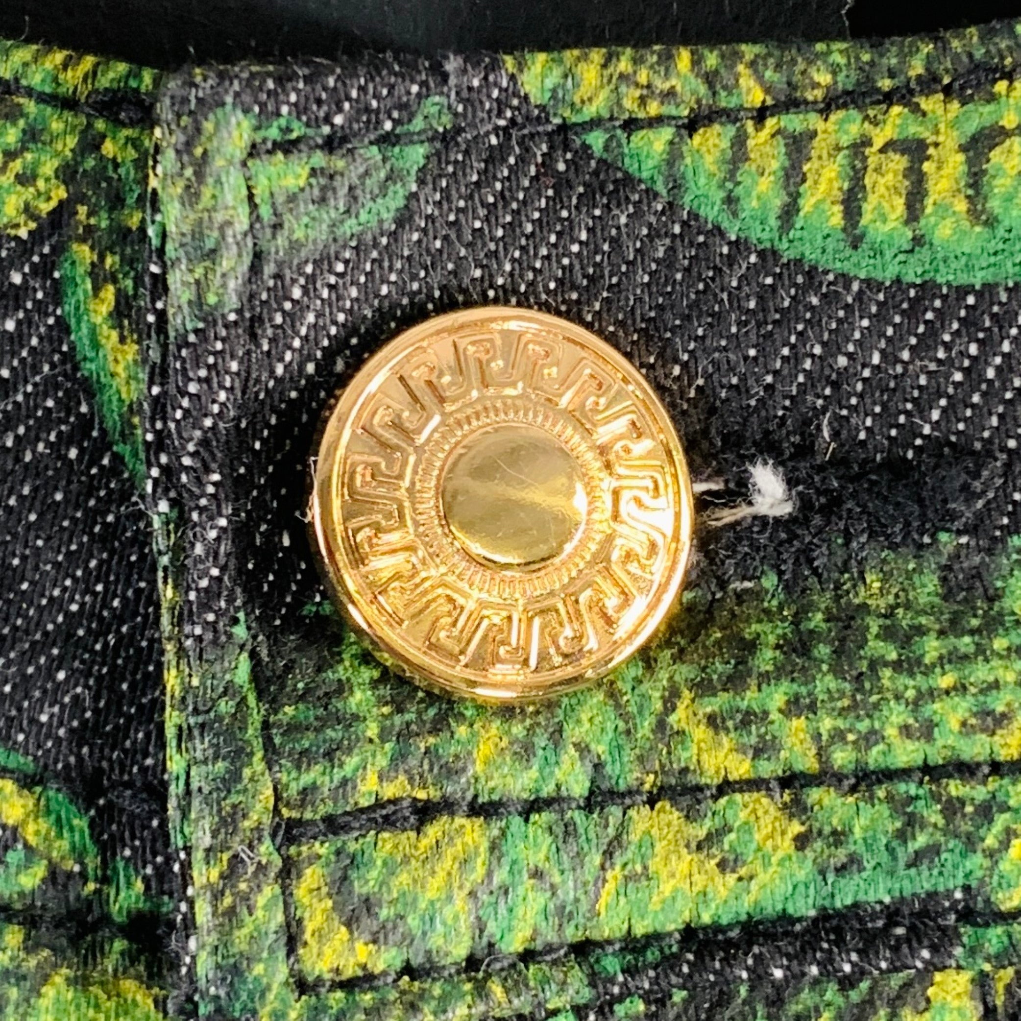 お手頃 VERSACE FOR H&Mワニ柄デニムパンツ31クロコダイルプリントわに 