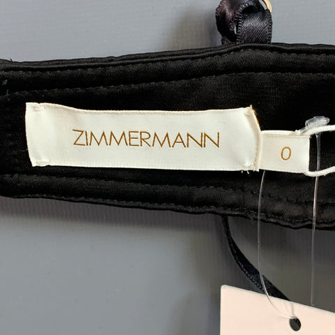 ZIMMERMANN Taille 0 Robe-top bralette noire en mélange de viscose à tissus mélangés
