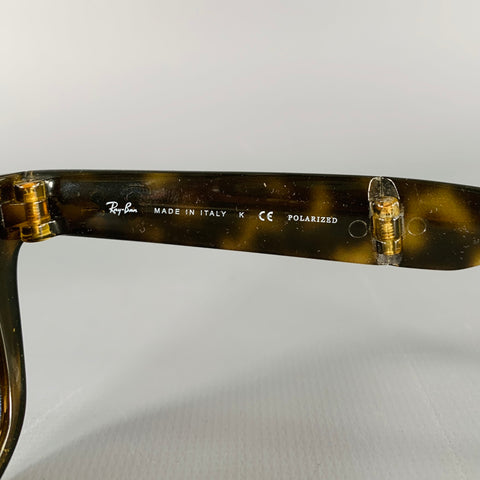 RAY-BAN Folding Wayfarer Brown Acetate Sunglasses