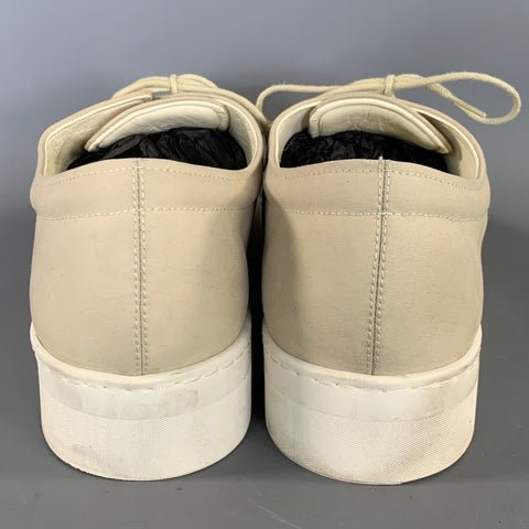 THE ROW Size 9 Cream White Cotton Sneakers