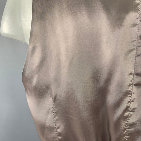 MAISON MARTIN MARGIELA Gilet de cérémonie en V, gris chiné taupe, taille 40