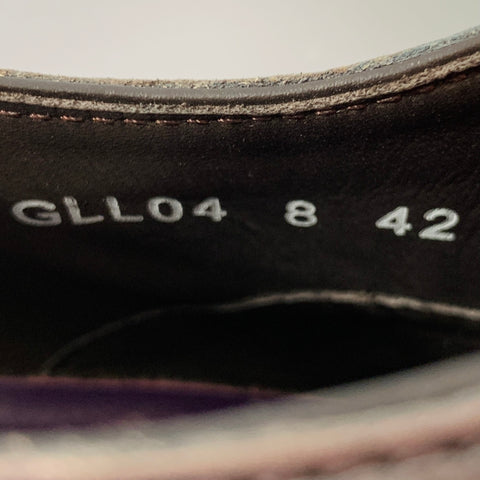 PAUL SMITH Size 9 Purple Perforated Leather Wingtip Lace-Up Shoes