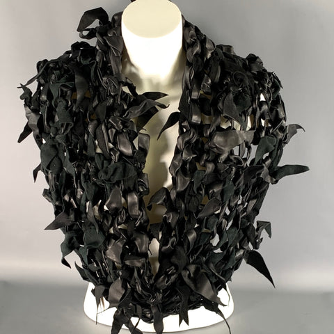 NO BRAND Black Knots Leather Shawls