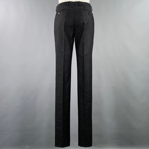 CALVIN KLEIN COLLECTION Size 38 Black White Heather Suit