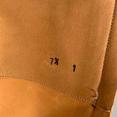 PAUL STUART Size 7.5 Black Tan Leather Side Zipper Riding Boots