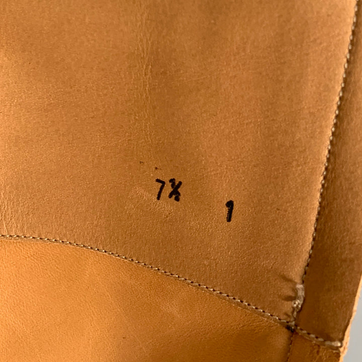 PAUL STUART Size 7.5 Black Tan Leather Side Zipper Riding Boots