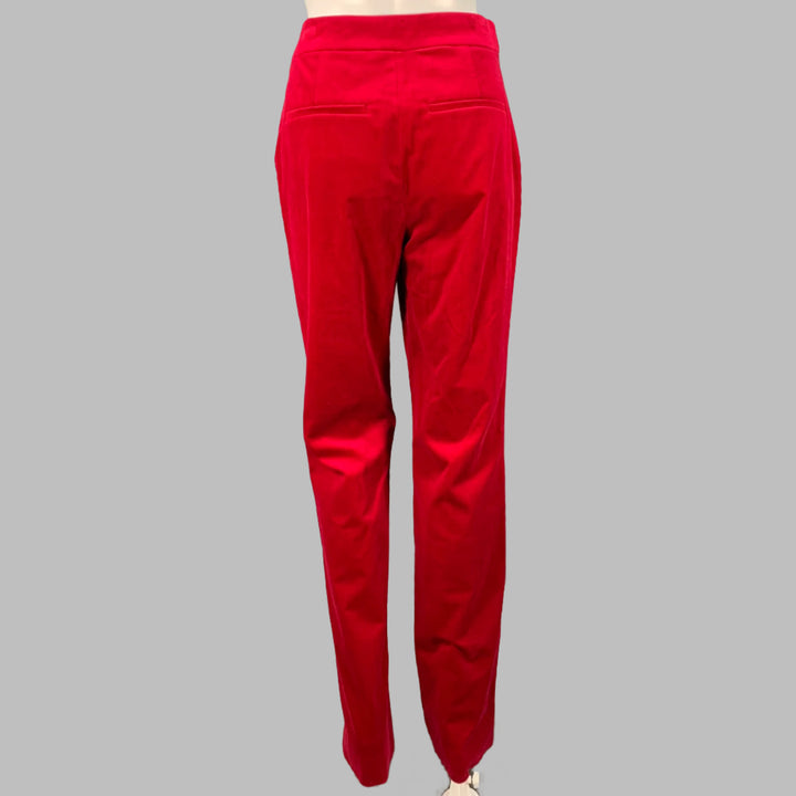 A.L.C. Size 6 Raspberry Red Velvet Peak Lapel Double Breasted Pantsuit