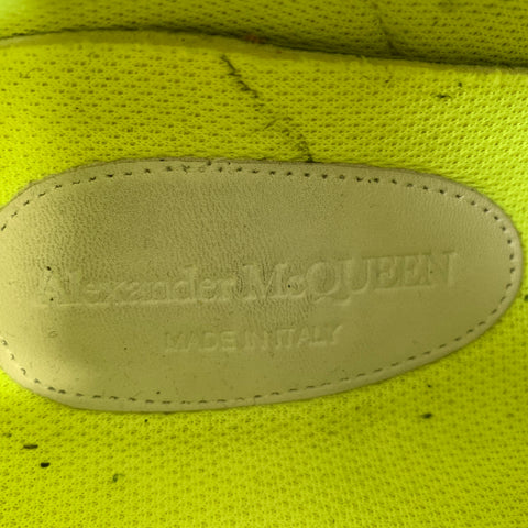 ALEXANDER MCQUEEN Size 10 White Multi Color Color Block Leather Low Top Sneakers