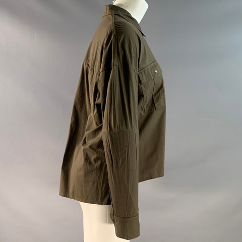 JAMES PERSE Size S Green Cotton Two Pockets Long Sleeve Shirt