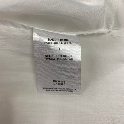 THEORY Size S White Cotton Long Shirt Dress