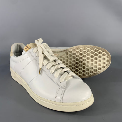 VISVIM Size 9.5 White Leather Lace Up Sneakers
