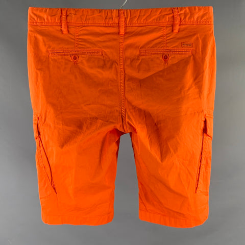 Short cargo PAUL & SHARK taille 36, orange, en coton mélangé, braguette zippée