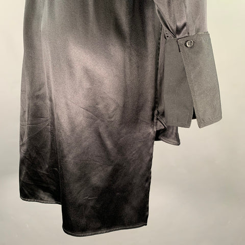 LOEWE Size S Black Silk Tunic Long Sleeve Shirt