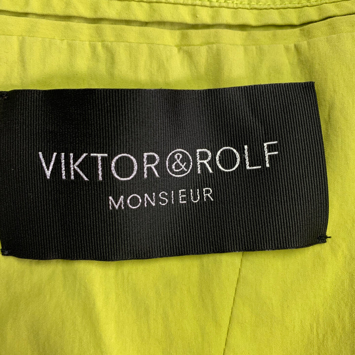 VIKTOR & ROLF Size 38 Yellow Cotton Blend Single Breasted Sport Coat