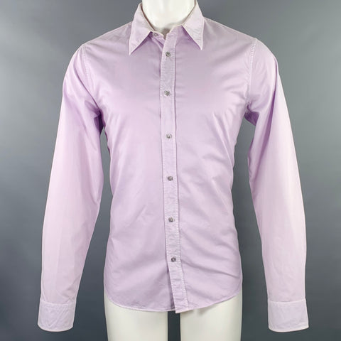 JIL SANDER Size M Purple Lilac Cotton Long Sleeve Shirt
