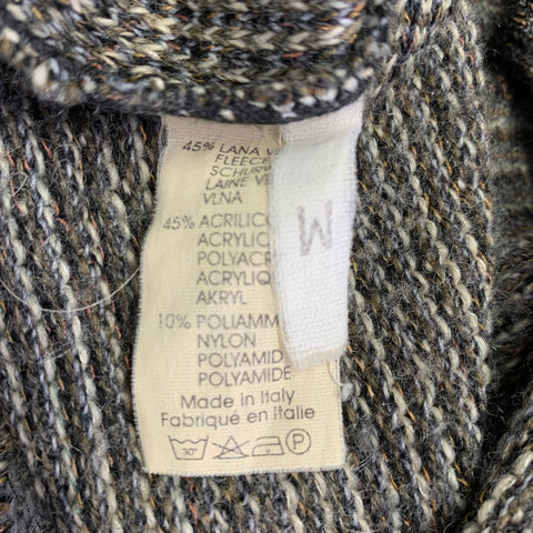 ENZO GOTI Size M Grey Brown Chevron Wool Blend Button Up Vest