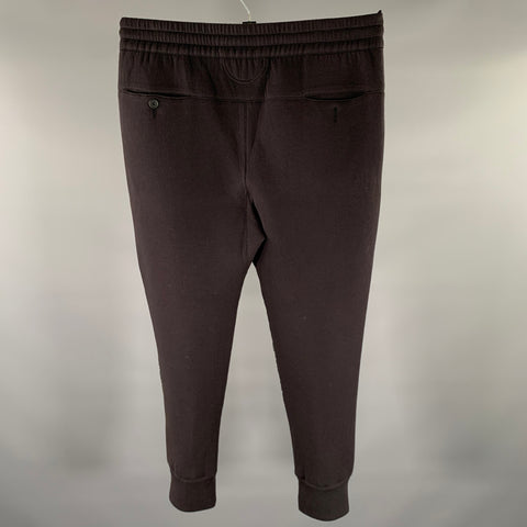 HELMUT LANG Size XL Black Quilted Polyester Cotton Joggers Casual Pants