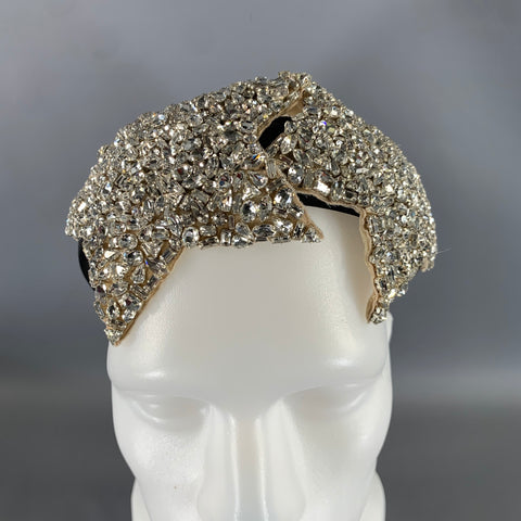 DOLCE & GABBANA Black Silver Rhinestones Tiara