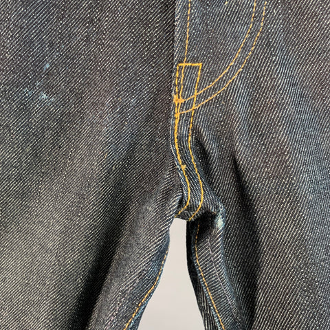 Jeans en coton indigo bleu à braguette boutonnée SIMON MILLER Taille 32