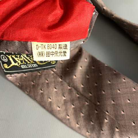 ISSEY MIYAKE Pink Black Diamond Silk Tie