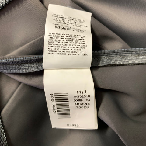 JOHN GALLIANO Size L Grey Acetate Polyamide Bustier Dress Top