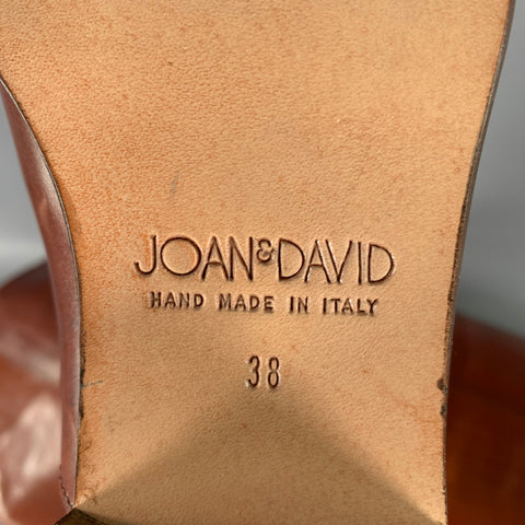Bottes à enfiler en cuir marron cognac JOAN & DAVID taille 8