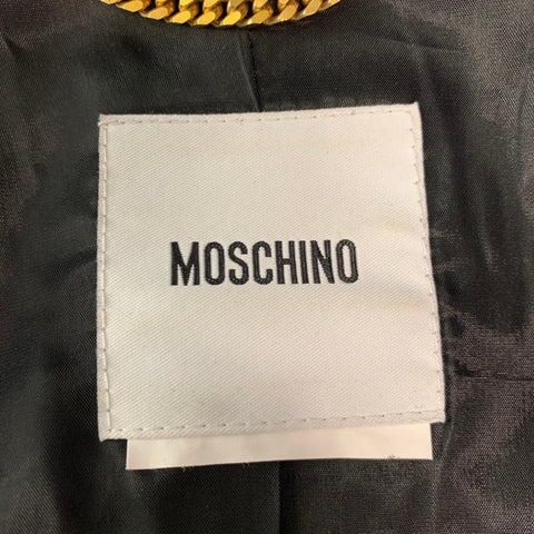 MOSCHINO Taille 8 Veste en coton et polyester noir