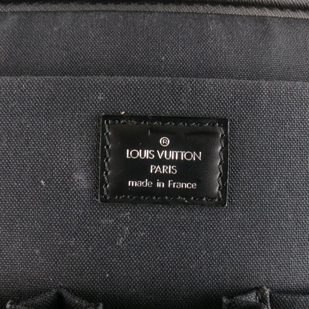 LOUIS VUITTON Black Leather ODESSA ARDOISE Computer Briefcase Bag